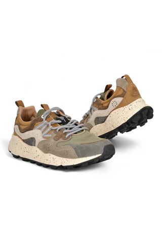 Sneaker uomo in camoscio e nylon multicolor. FLOWER MOUNTAIN | YAMANO3 MAN-1E79